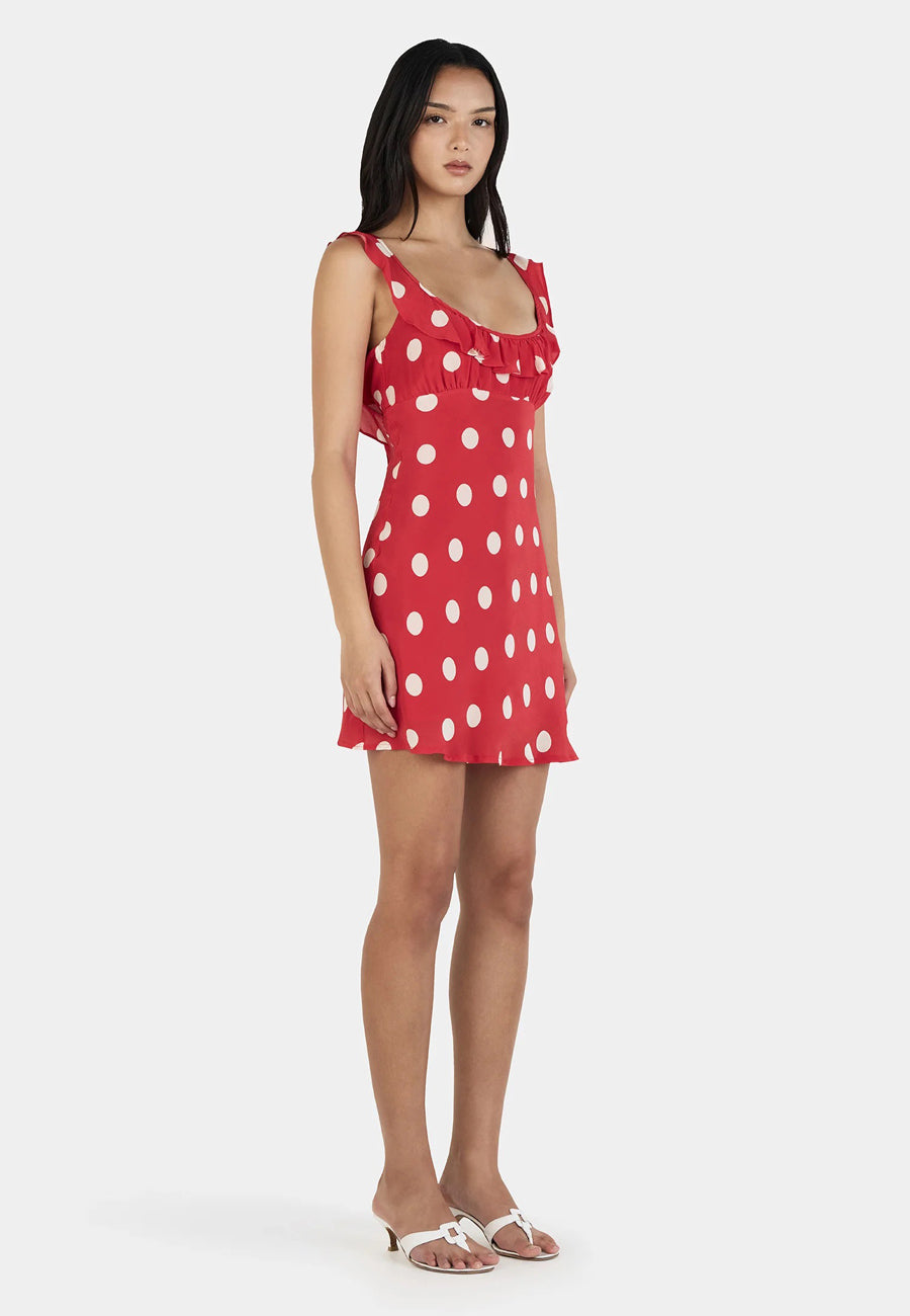 Ownley Candy Mini Dress Red Polka