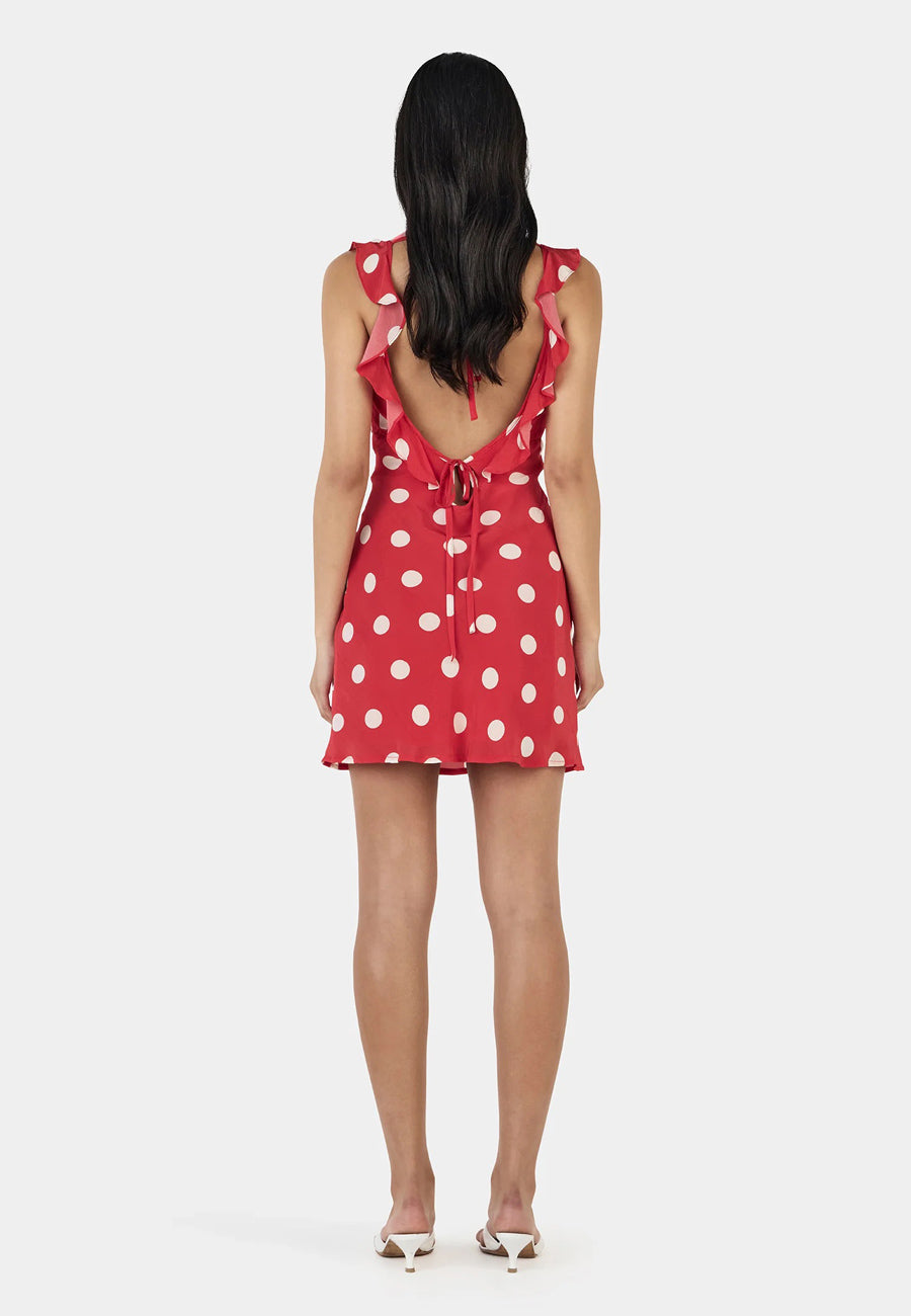 Ownley Candy Mini Dress Red Polka