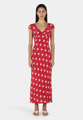 Ownley Carlita Midi Dress Red Polka