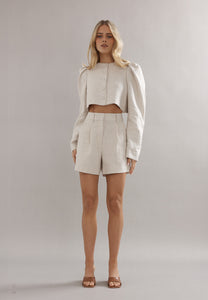 Caitlin Crisp Abroad Short Natural Linen