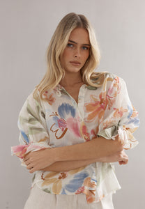 Caitlin Crisp Soho Blouse Tea Party Floral