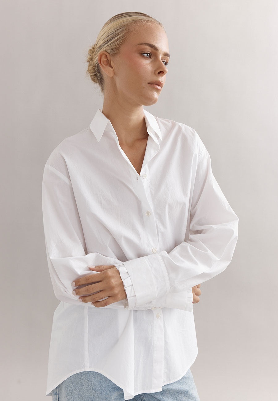 Caitlin Crisp Vienna Shirt White Poplin