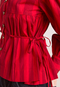 Damson Madder Charlize Blouse Red Burg Stripe
