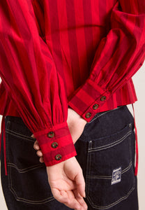 Damson Madder Charlize Blouse Red Burg Stripe