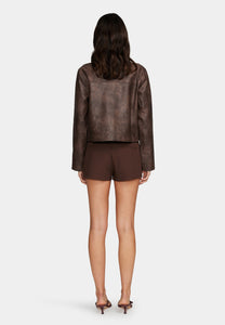 Ownley Creedence Pu Jacket Chocolate