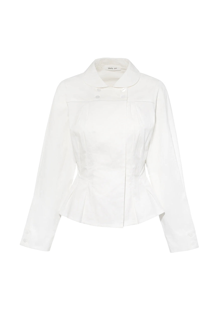 Peachy Den Missy Blouse Long Sleeve Porcelain