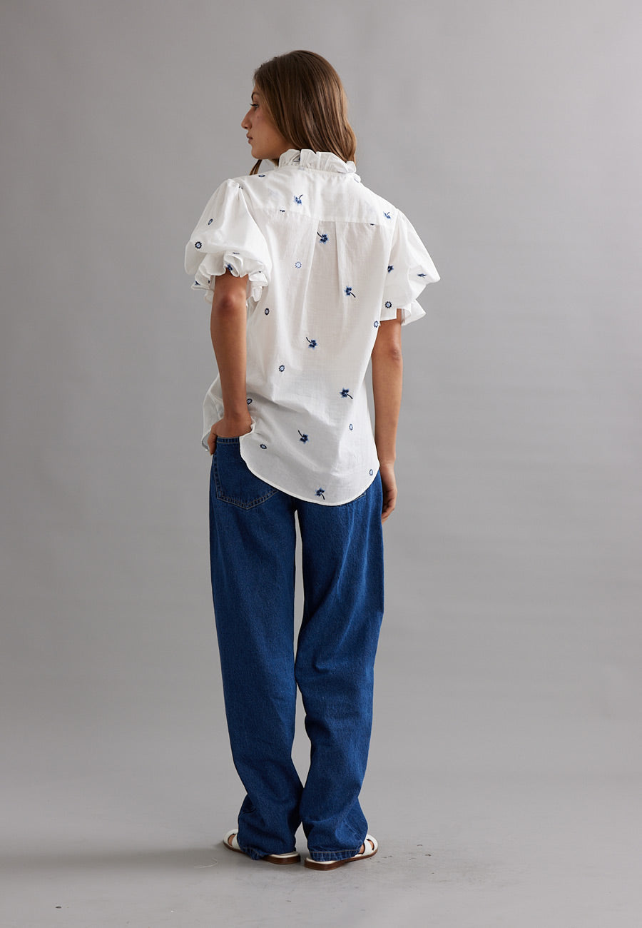 Caitlin Crisp Soho Blouse Bluebell Voile