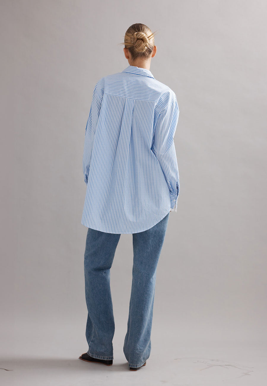 Caitlin Crisp Vienna Shirt Blue Stripe