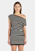 Ownley Calder Knit Top Black/Cream Stripe