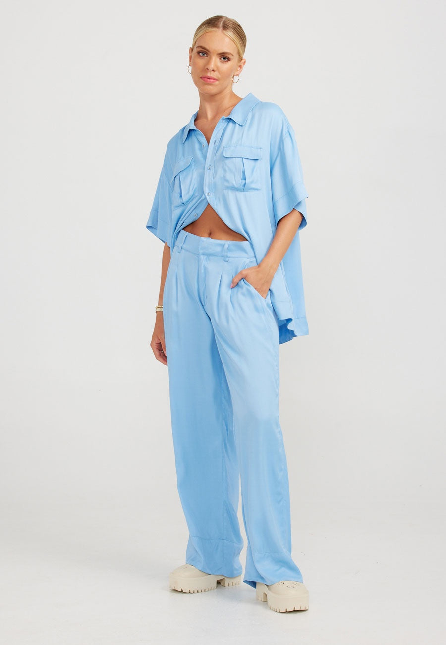 Charlie Holiday Blake Trouser Pale Blue