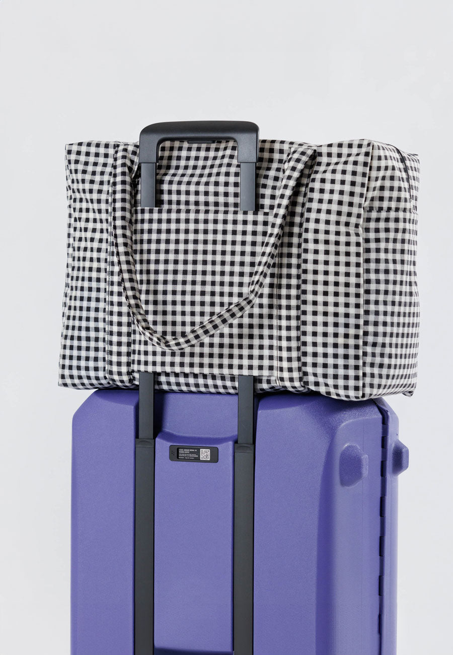 Baggu Cloud Carry-On Black and White Gingham