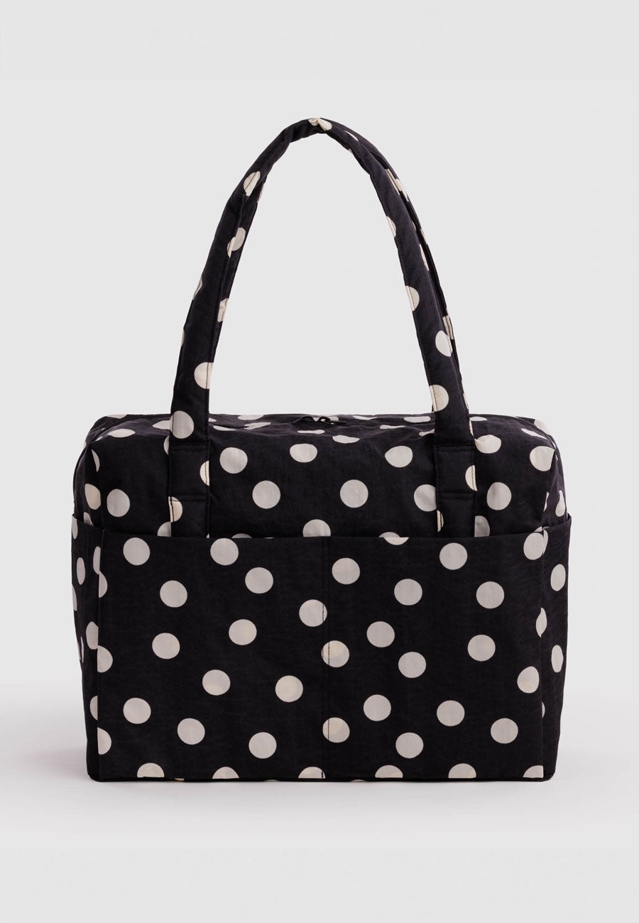 Baggu Cloud Carry-On Black and Cream Polka Dot PRE-ORDER