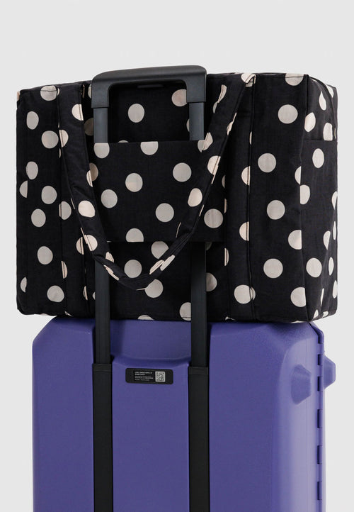 Baggu Cloud Carry-On Black and Cream Polka Dot PRE-ORDER