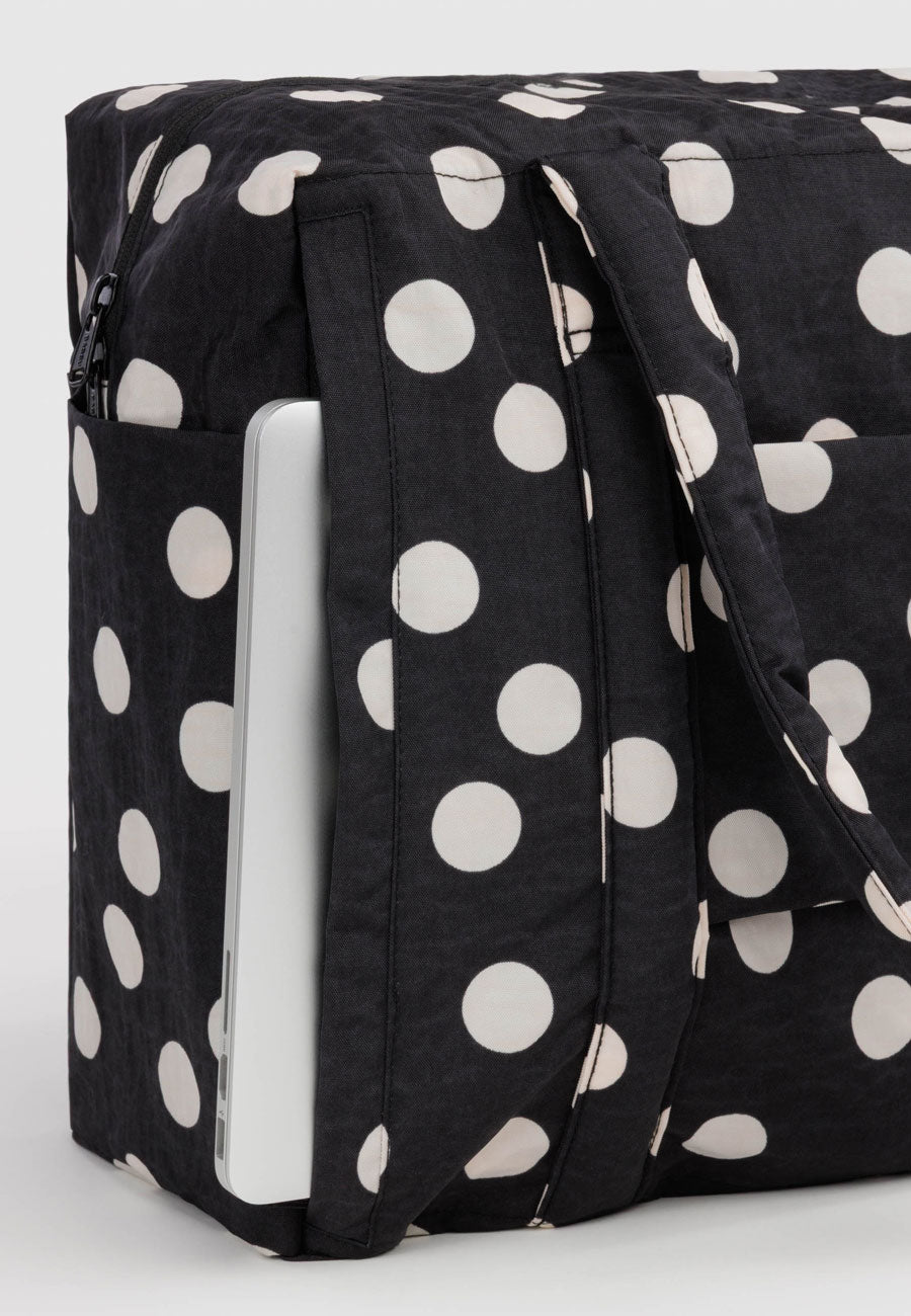 Baggu Cloud Carry-On Black and Cream Polka Dot PRE-ORDER