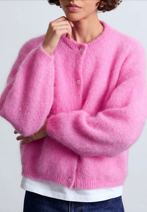 Surprise Olivia Mohair Cardigan Rose