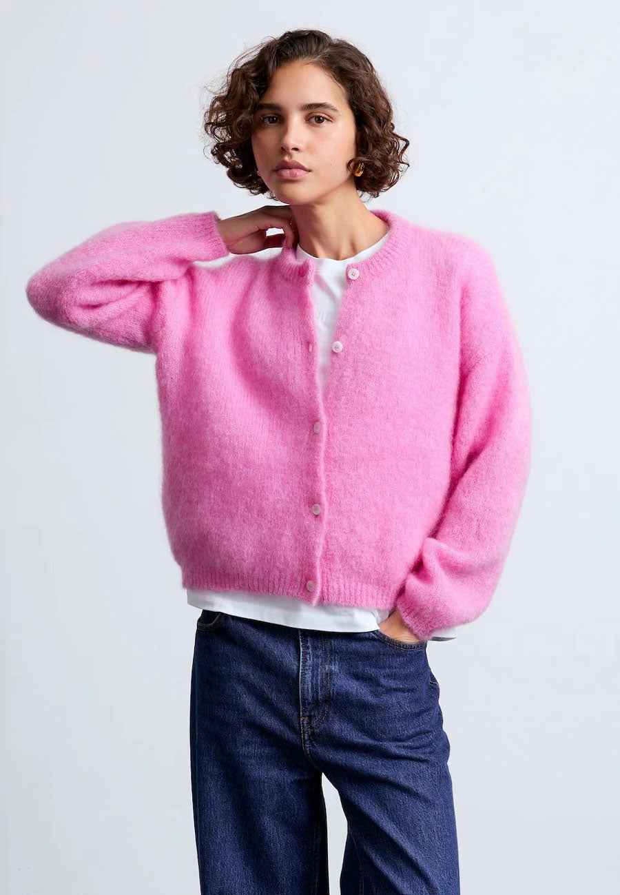 【THE TOE】Parasol mohair cardigan pink Surprise Olivia Mohair Cardigan Rose – Uncommon