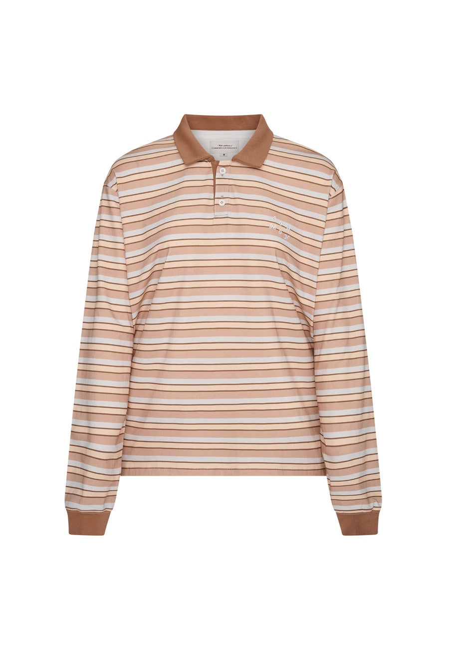 Commonplace Essentials Common Polo Muted Sunset Stripe