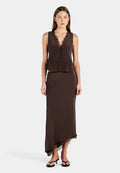 Ownley Connie Midi Skirt Chocolate