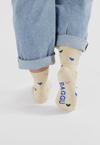 Baggu Crew Sock Hearts