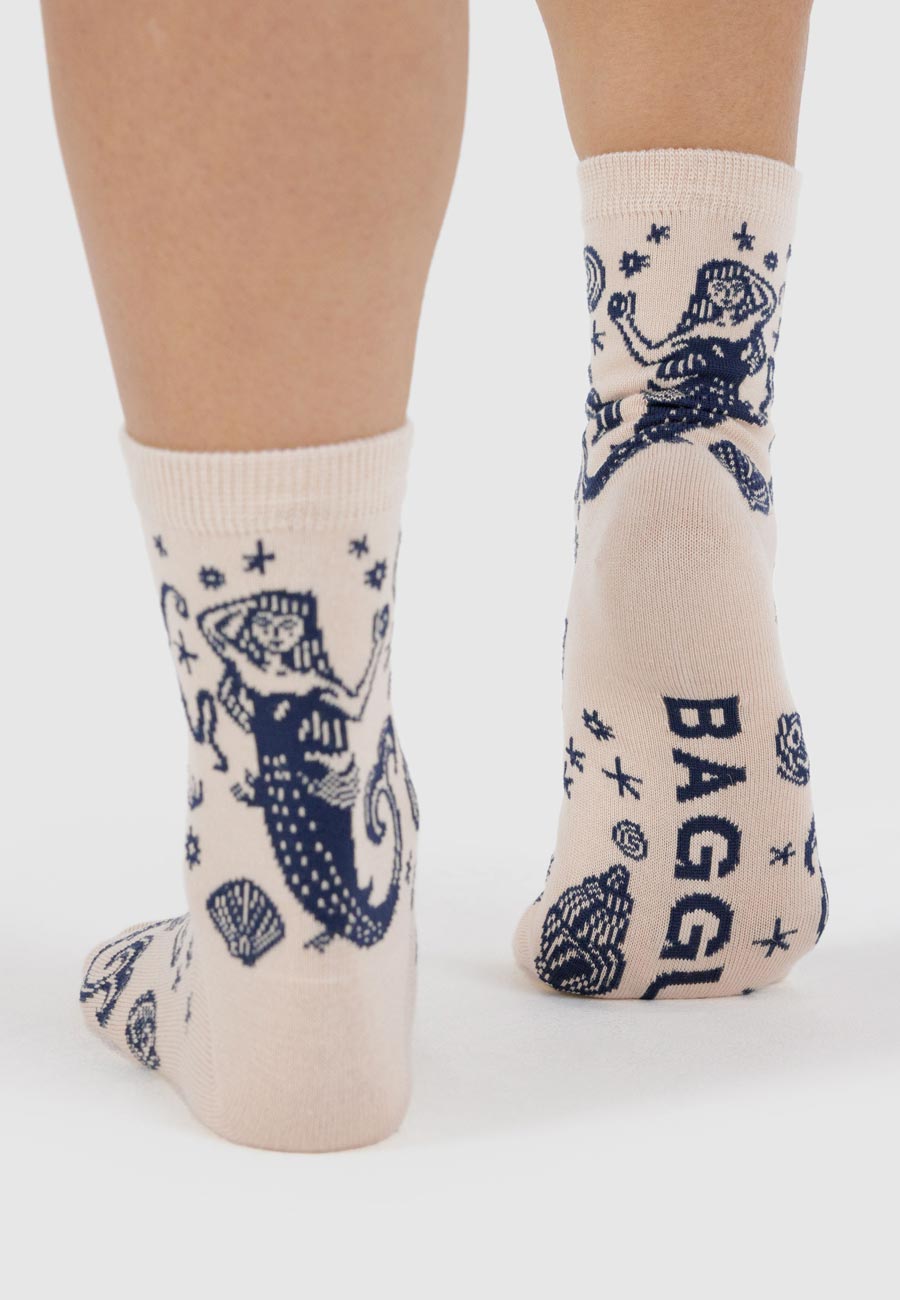 Baggu Crew Sock Mermaid
