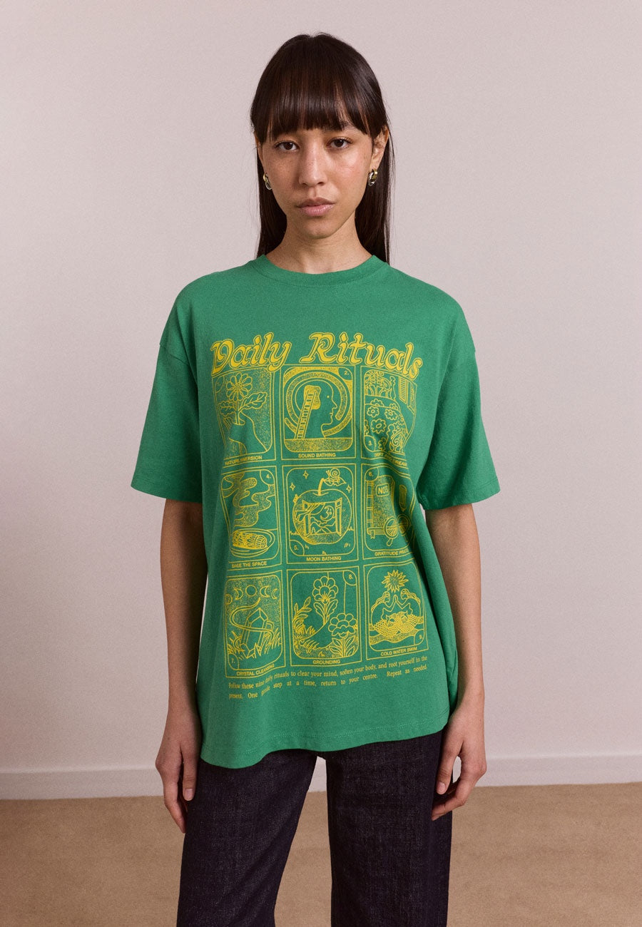 Damson Madder Daily Rituals Graphic Tee Green