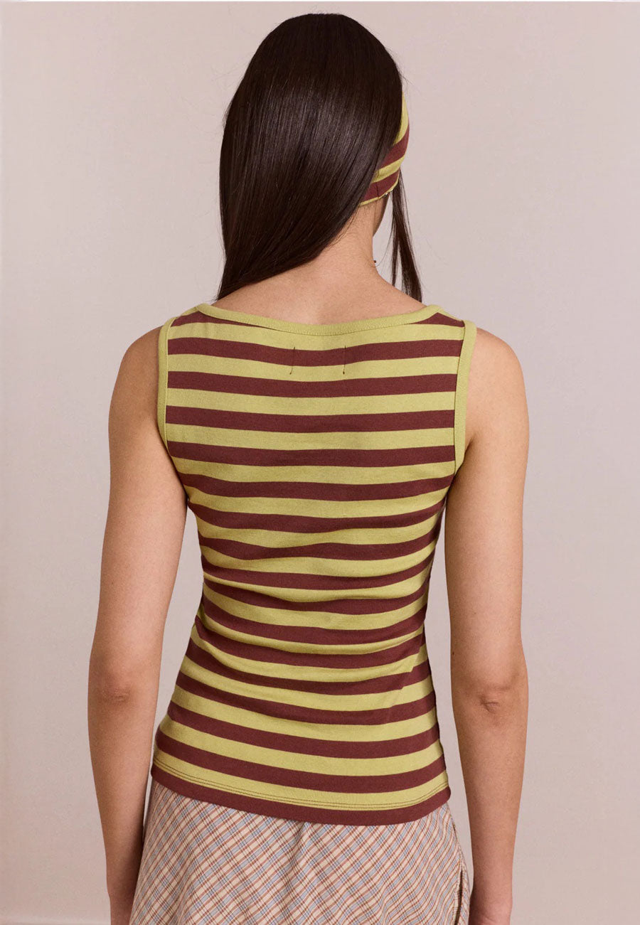 Damson Madder Avielle Tank Green Stripe