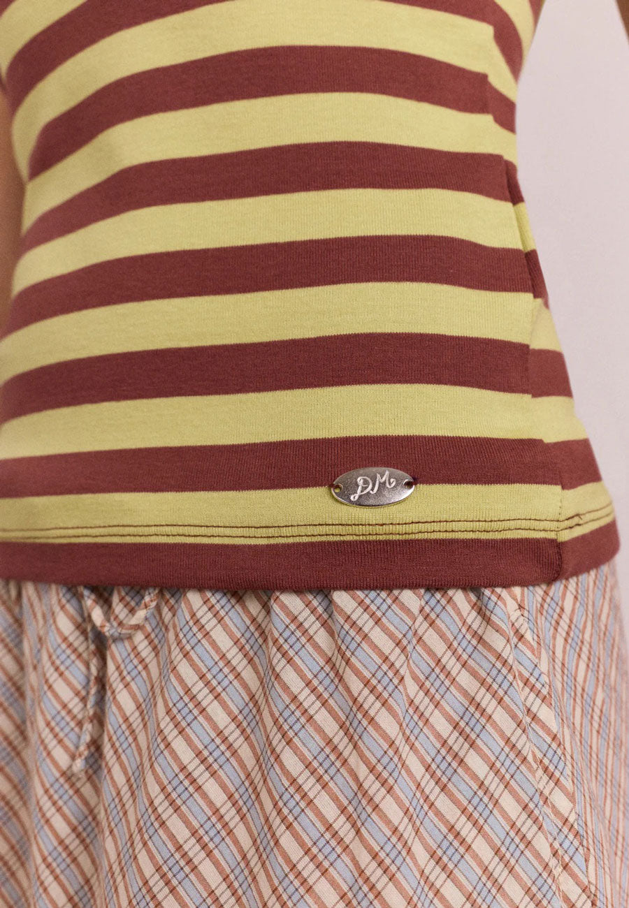 Damson Madder Avielle Tank Green Stripe