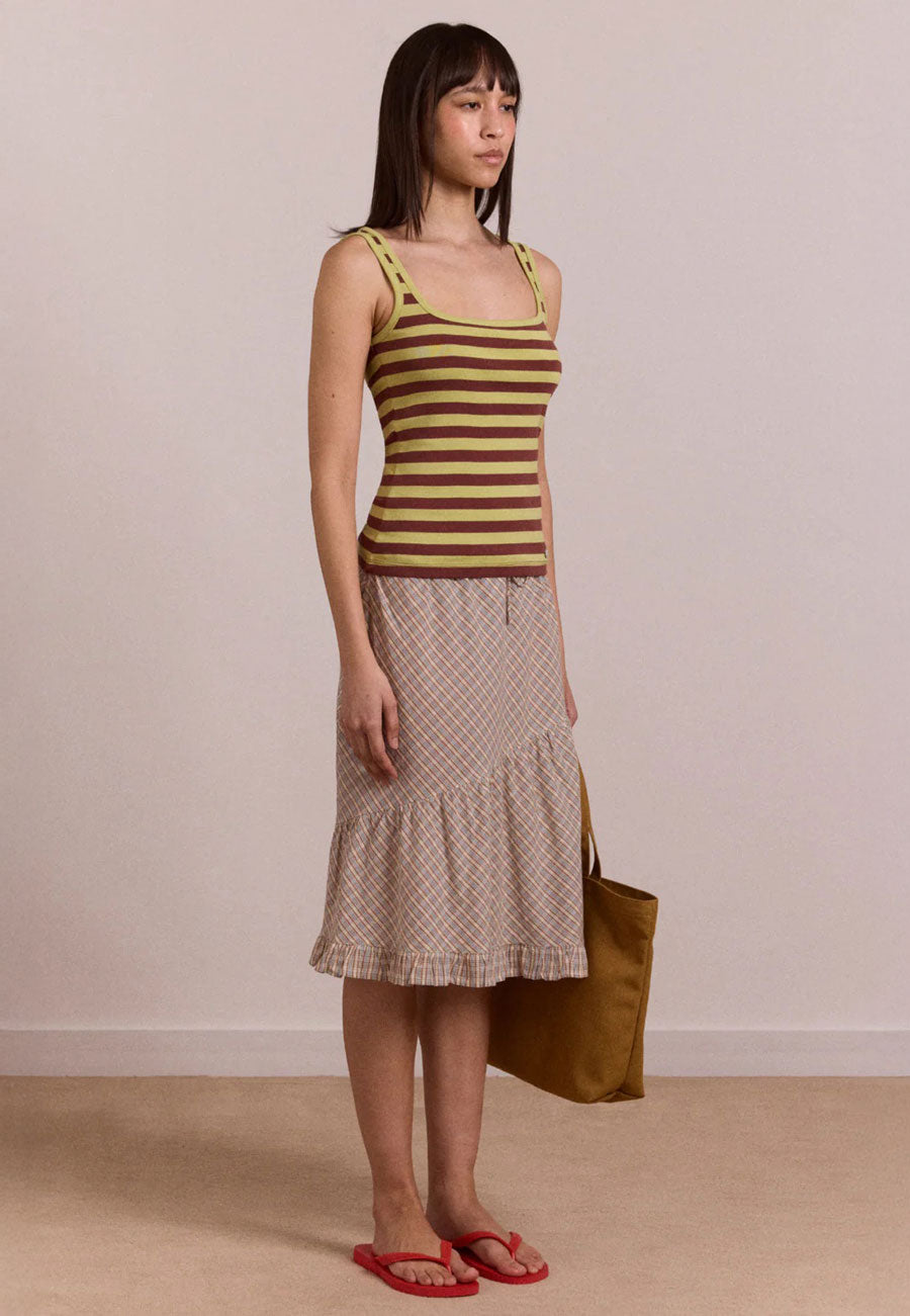 Damson Madder Avielle Tank Green Stripe