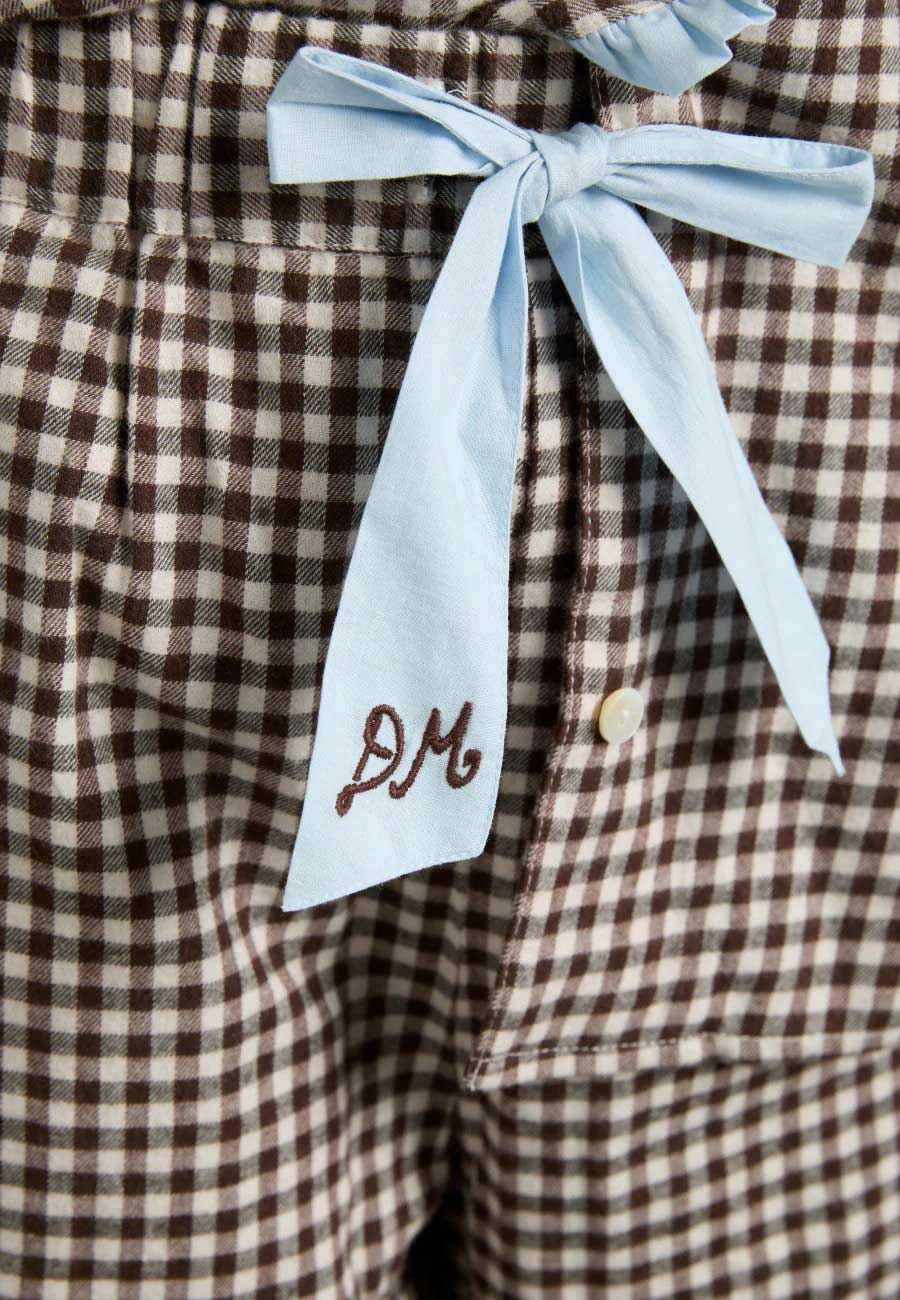 Damson Madder Antonia PJ Set Brown Gingham