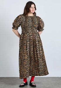 Damson Madder Bluebelle Midi Dress Leopard