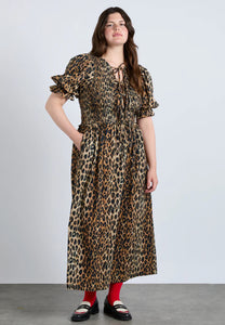 Damson Madder Bluebelle Midi Dress Leopard