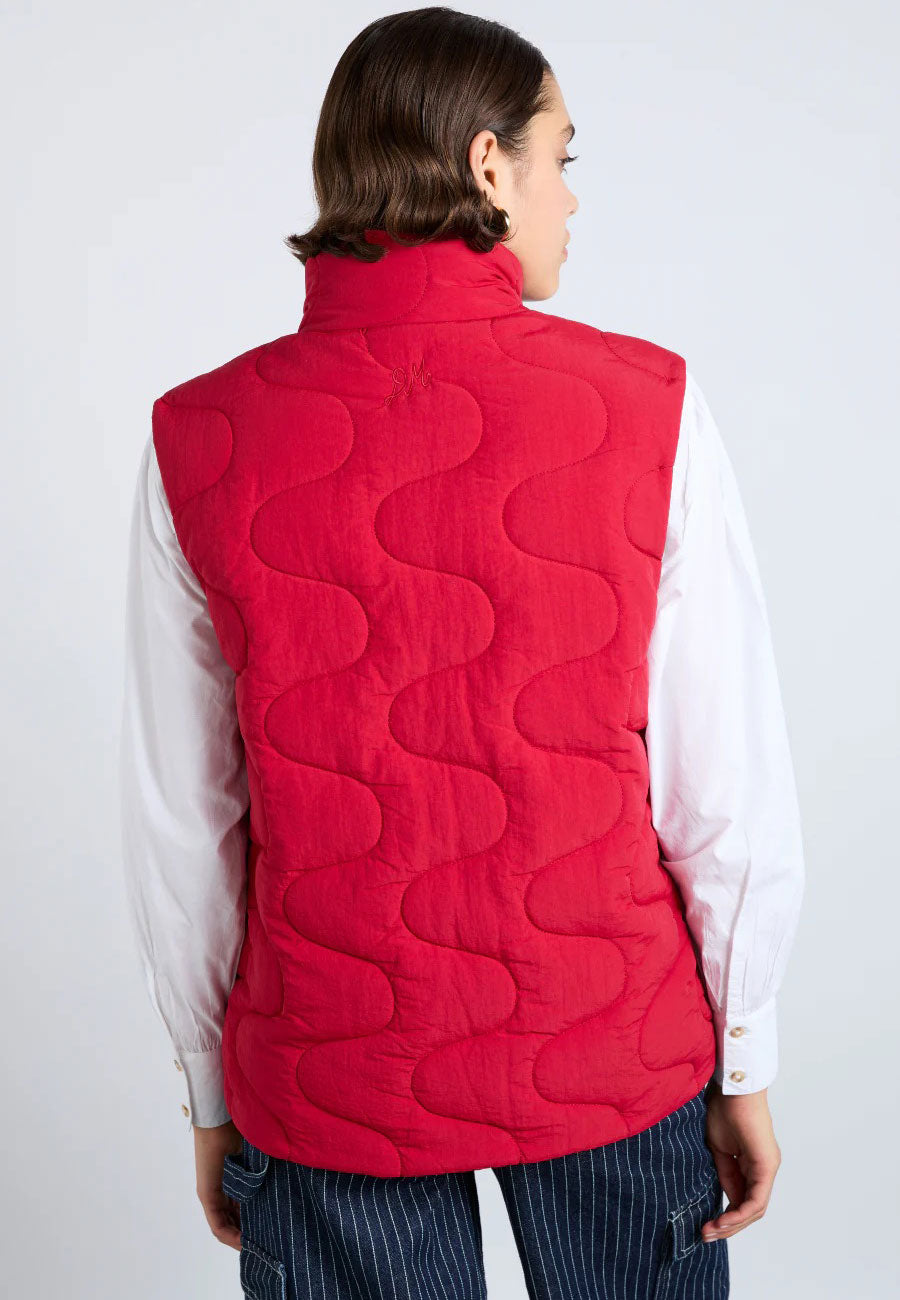 Damson Madder Celeste Gilet Chilli Red