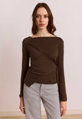 Damson Madder Hannie Sheer Tie Jumper Khaki