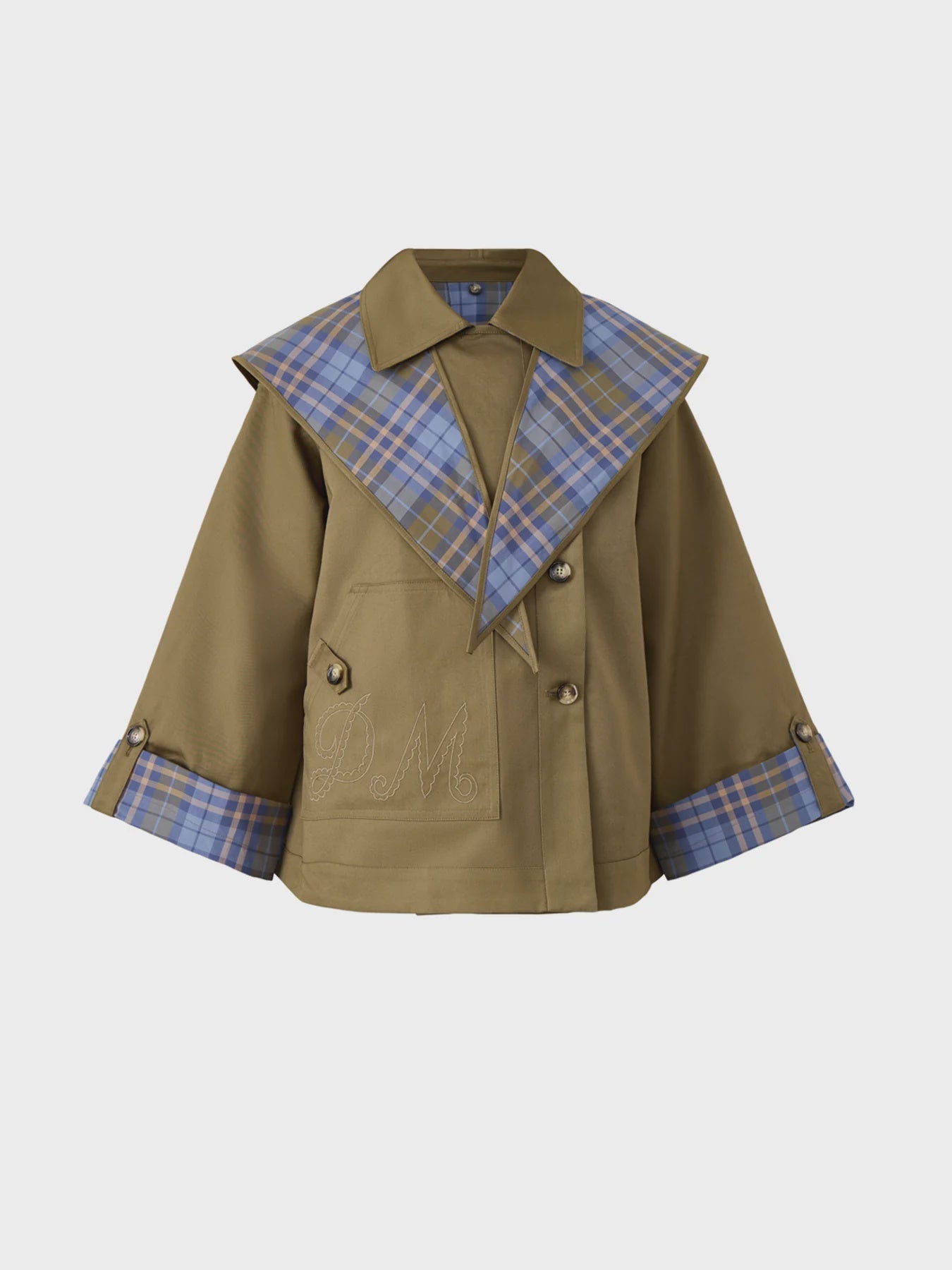 Damson Madder Jerry Reversible Crop Trench Olive