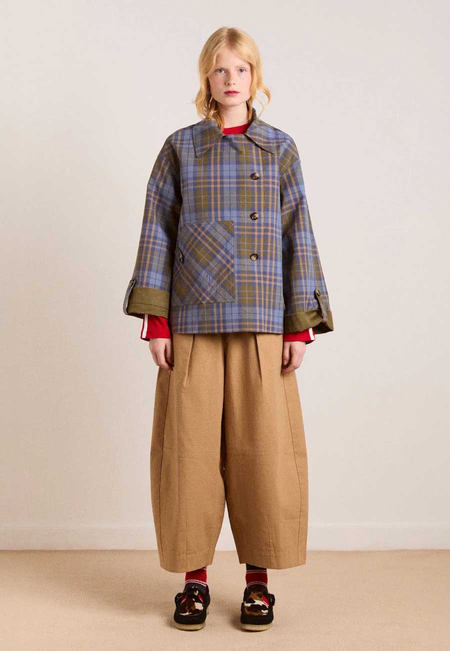 Damson Madder Jerry Reversible Crop Trench Olive
