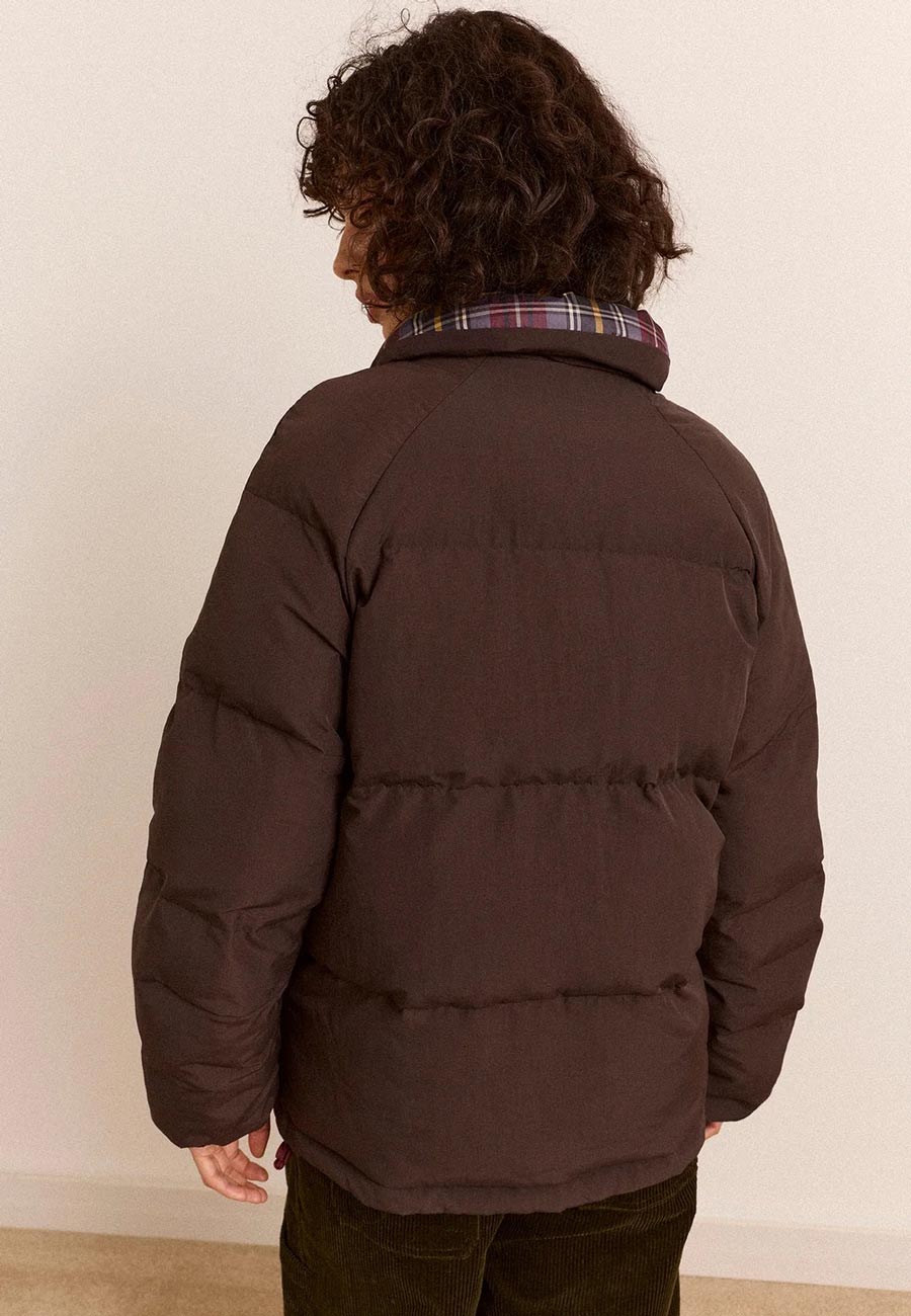 Damson Madder Reversible Opal Puffer Plum Check