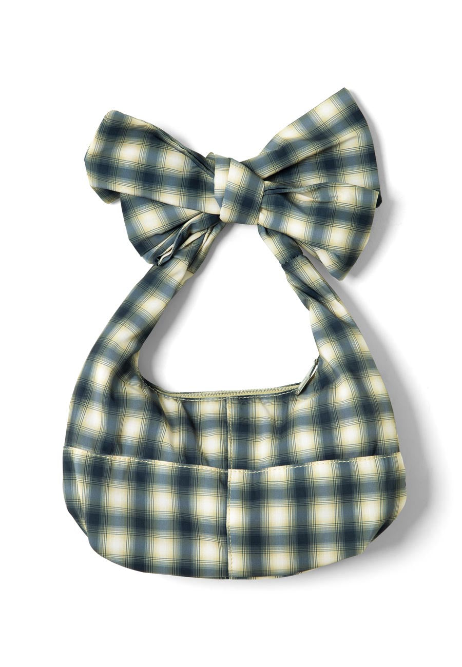 Damson Madder Roo Check Tie Bag Cardamom Check