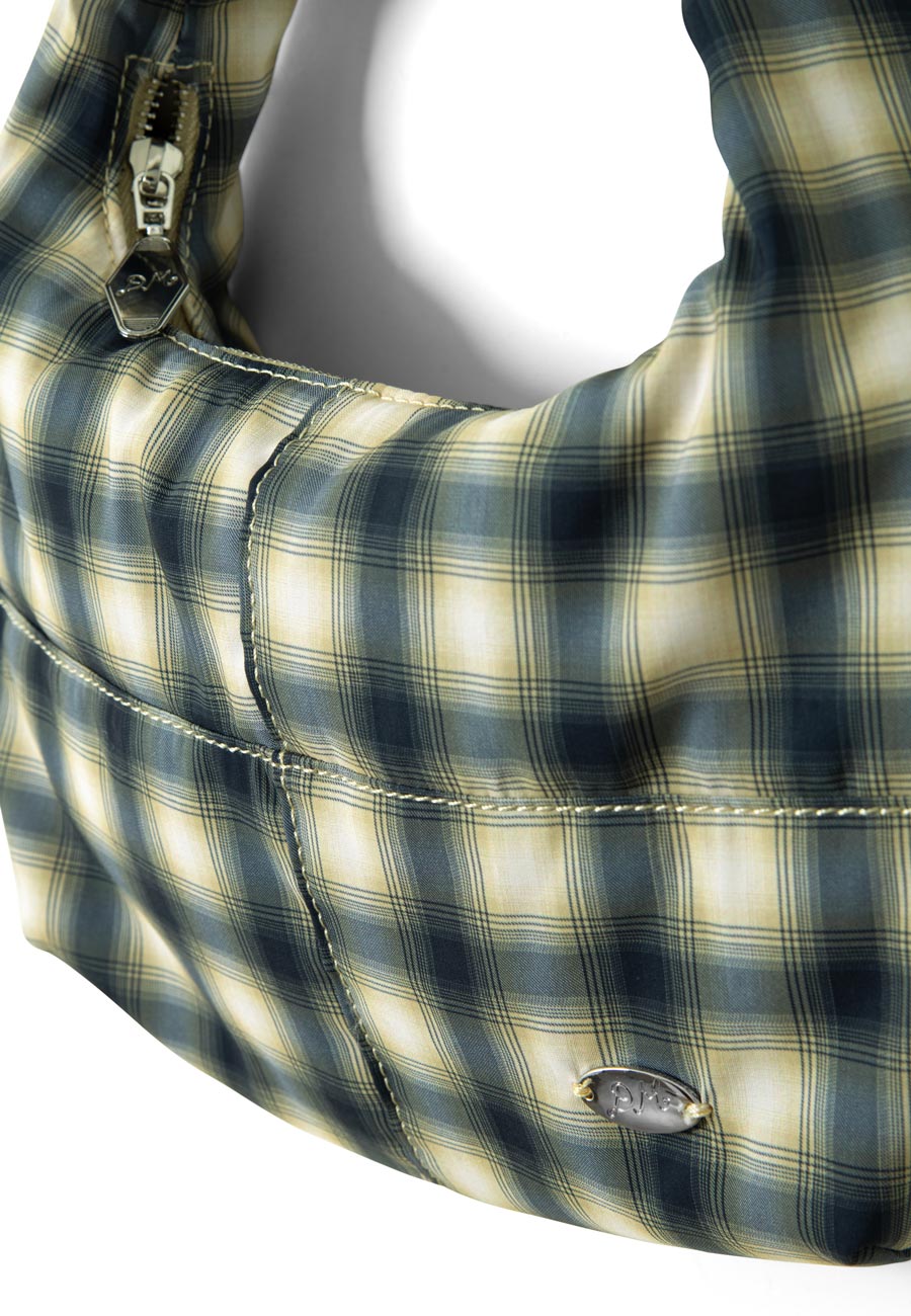 Damson Madder Roo Check Tie Bag Cardamom Check