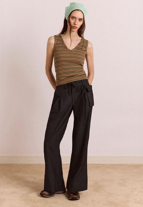 Damson Madder Tatianna Trouser Pinstripe