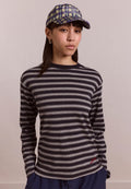 Damson Madder Lilah Long Sleeve Tee Grey Marl Stripe