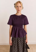 Damson Madder Emmy Shirred Top Plum