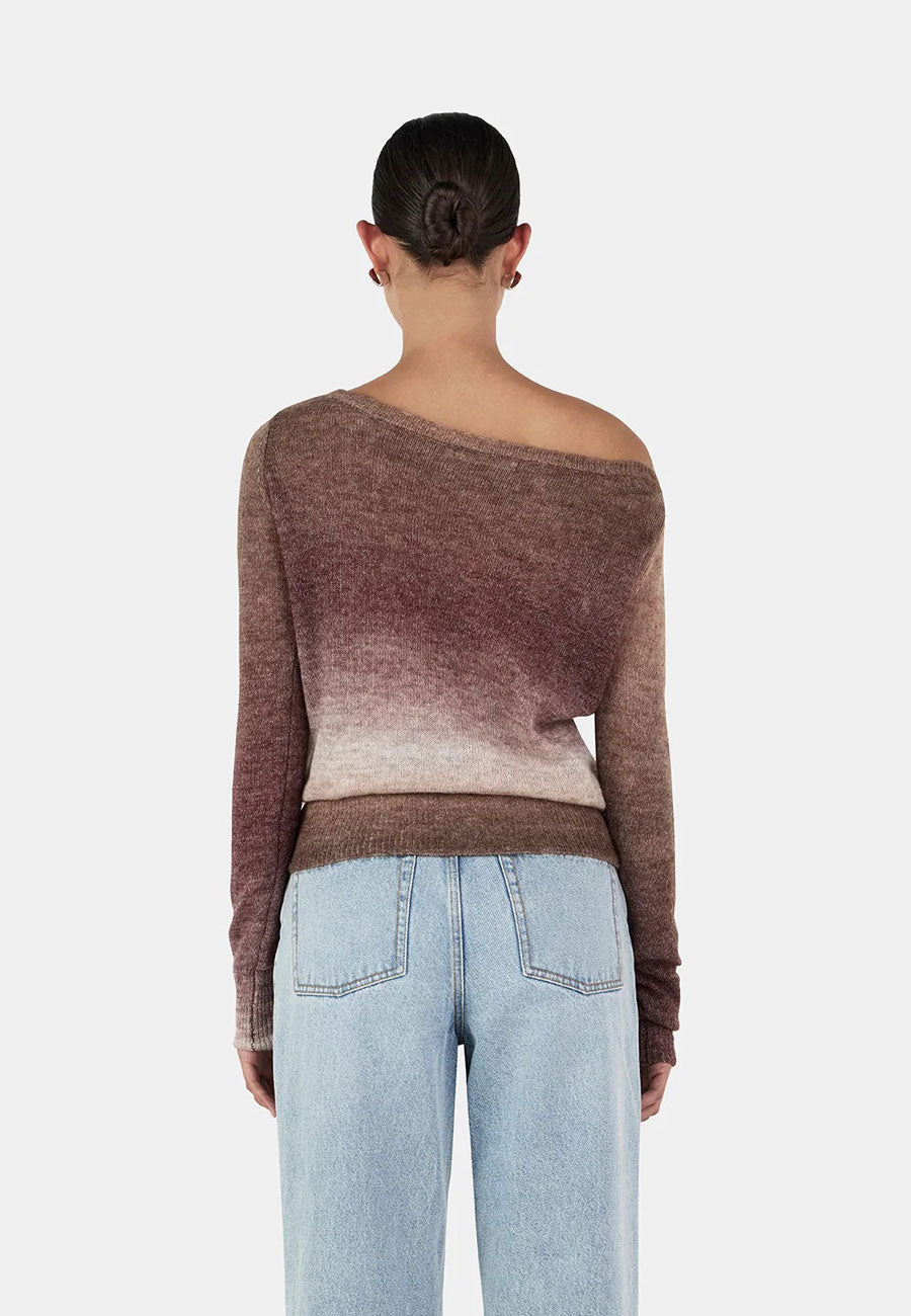 Hansen & Gretel Emmy Knit Top Mocha Marle