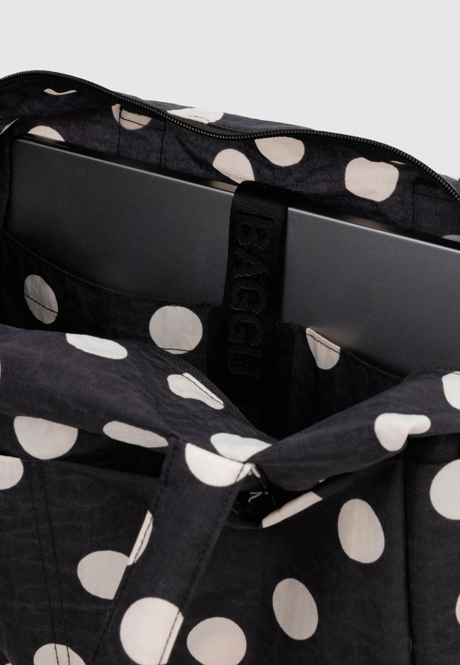 Baggu Everyday Cloud Bag Black and Cream Polka Dot