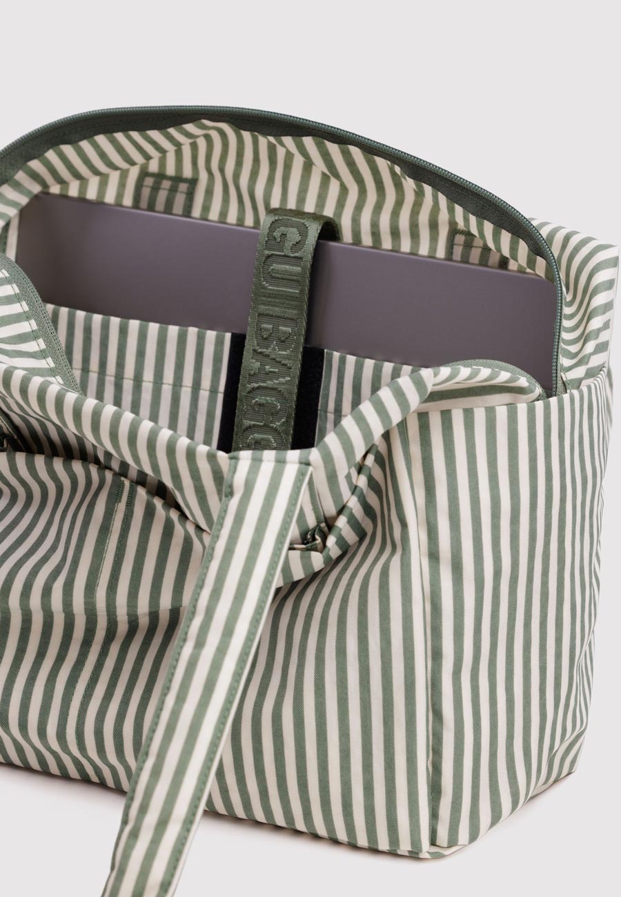 Baggu Everyday Cloud Bag Sage Stripe