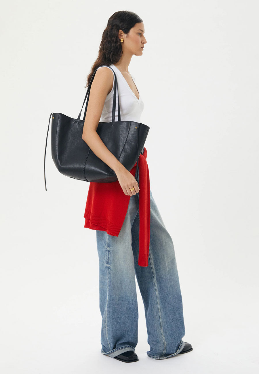 Brie Leon Reese Market Tote Black
