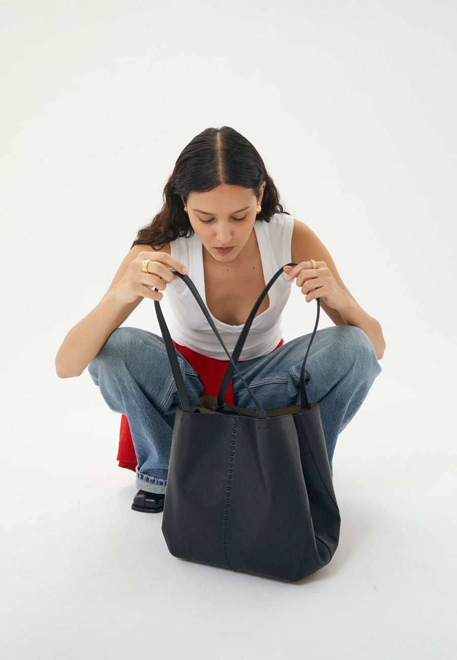 Brie Leon Reese Market Tote Black