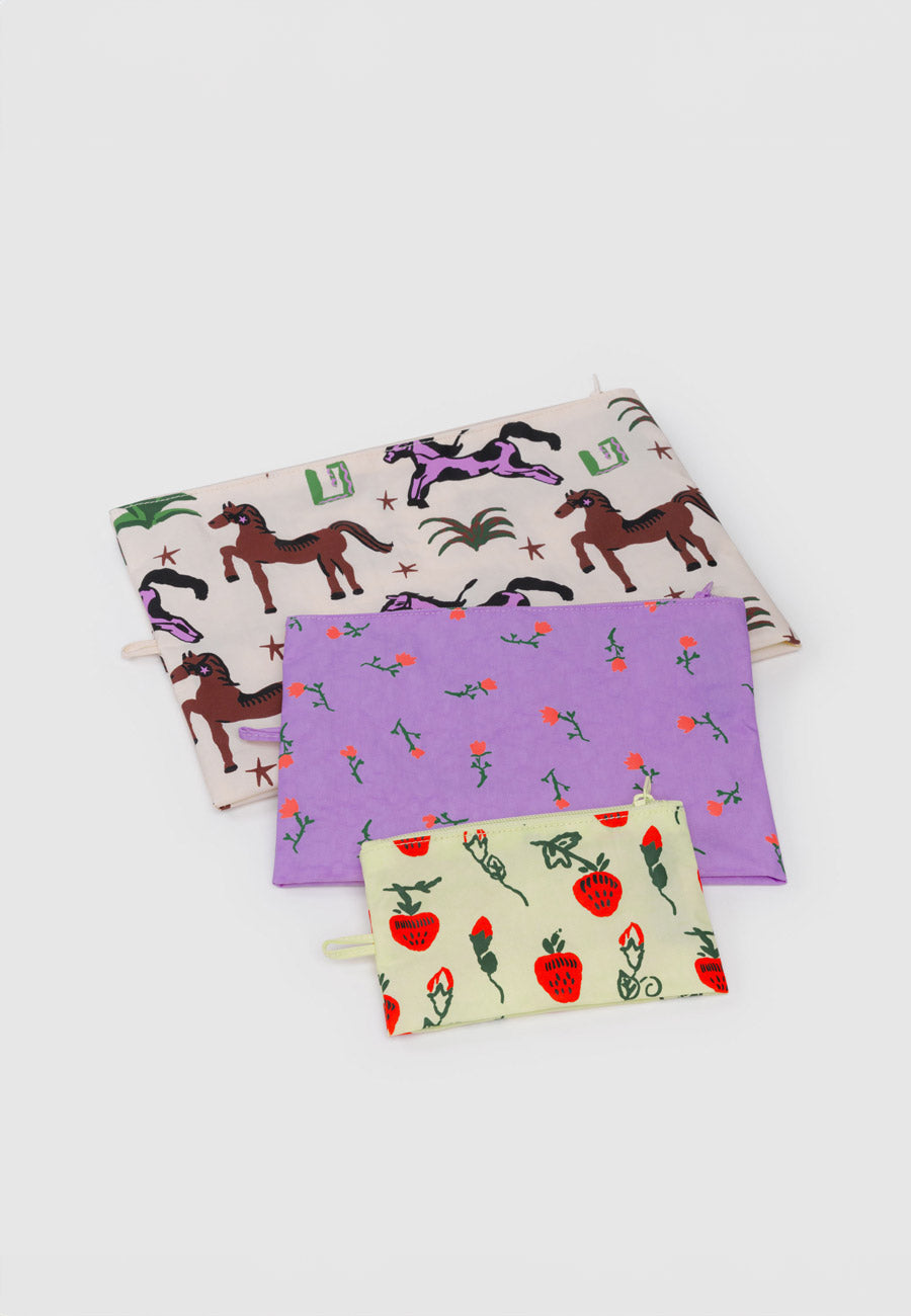 Baggu Go Pouch Set Painted Prairie