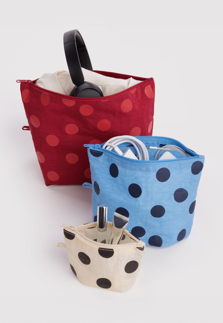 Baggu Go Pouch Set Polka Dot Mix