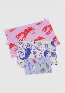 Baggu Go Pouch Set Sea Creatures
