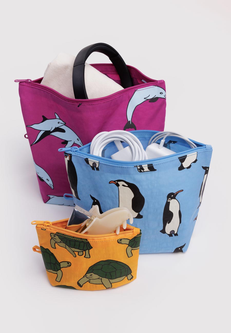 Baggu Go Pouch Set Vacation Animals
